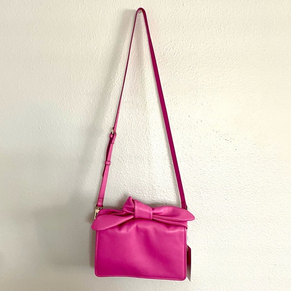 TED BAKER Pink Bow Top handle handbag with long adjustable shoulder cross body - Picture 7 of 16